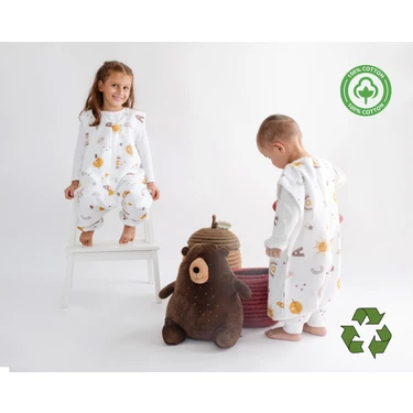 Las Vivas Kids Mevsimlik/Kışlık Çocuk Uyku Tulumu, Çift Katlı Müslin Çocuk ve Bebek Uyku Tulumu