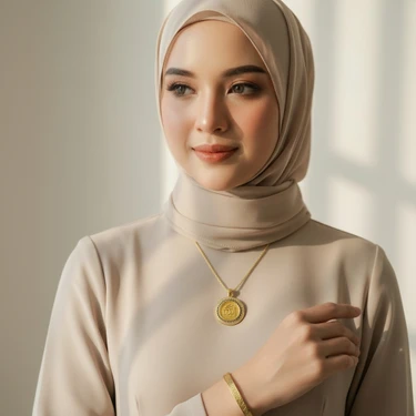 TrendyX Allah Yazılı Kolye ve Ayetel Kürsi Bileklik Seti Gold Renk Çelik