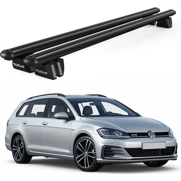 Today Auto Pençe Volkswagen Golf (2014 ve Sonrası) Uyumlu Siyah Ara Atkı Port Bagaj Tavan