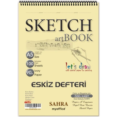Folix Sketchbook SAHRA A5 Spiralli 90 gr. Ivory 100 yaprak Eskiz