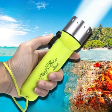 Marsilyan Buffer® Süper Parlak LED Su Altı Dalış Feneri – Taşınabilir, Su Geçirmez ve Darbeye