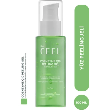 The Ceel Arındırıcı ve Aydınlatıcı Yüz Peeling Jel | Aloe Vera Özü, Coenzyme Q10 100