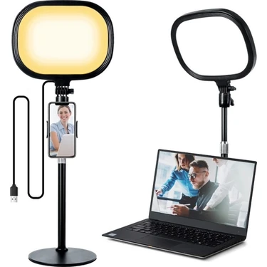 Coverzone Beyaz LED Aydınlatma Video ve Fotoğraf Çekimi Için Sürekli Işık Youtuber Twich Yayın