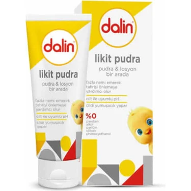 Dalin Likit Bebek Pudrası - Talk İçermeyen, Hipoalerjenik ve Hassas Ciltler için Doğal İçeriklerle