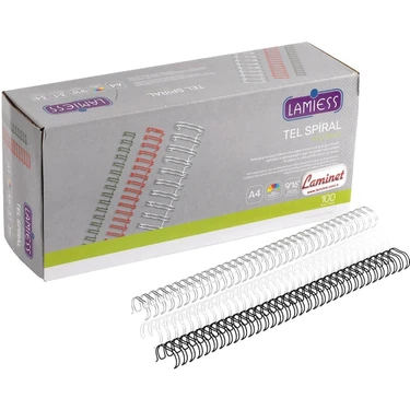 Lamiess 2:1 Tel Spiral Şeffaf 50'Li 5/8'' Kapasite ile Dayanıklı Ciltleme
