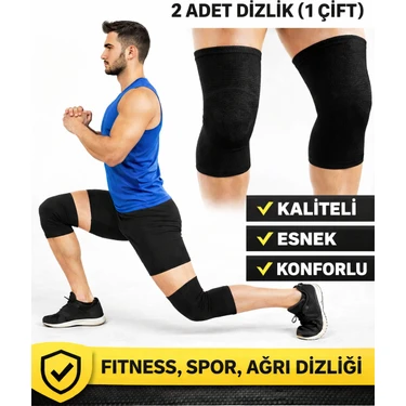 2'li Fitness Spor Dizlik, Ortopedik Antrenman Dizliği , Knee Sleeve Unisex Koşu Dizliği Spor