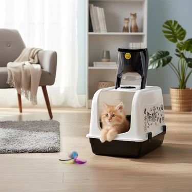 Xxl Büyük Boy Kapalı Kedi Tuvaleti ve Kürek Hediyeli - En: 39 Genişlik :53 Yükseklik: