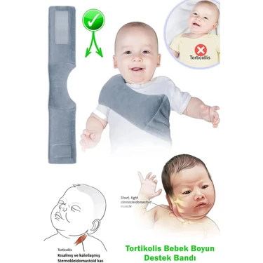 Urz Store Tortikolis Yastığı ( Boyun Eğriliği Önlem Yastığı ) Bebek Boyun Destek