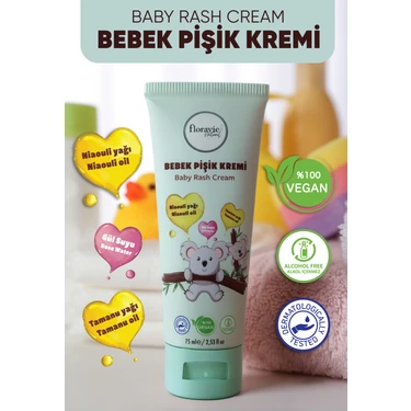 Floravie Natural Bebek Pişik Kremi - Vegan - Alkolsüz - 75