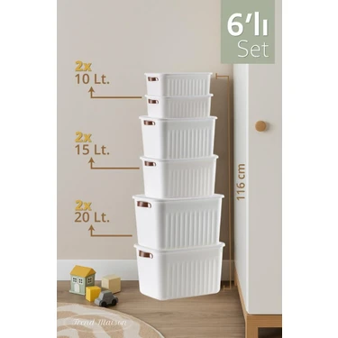 Trend Maison Oyuncak Dolabı  Kapaklı Saklama Kutusu, Çok Amaçlı Düzenleyici, Banyo Mutfak Organizer