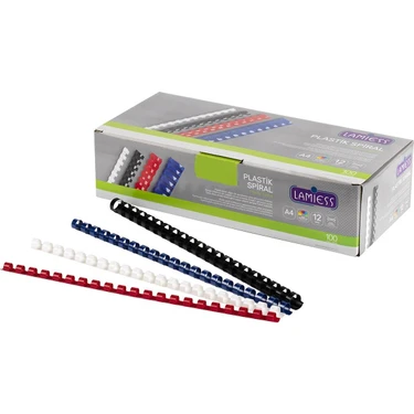 Lamiess 18 mm Plastik Spiral Siyah