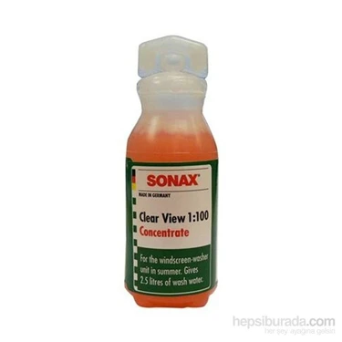 Sonax Konsantre Cam Suyu 1:100 25 ml Yüksek Temizleme Gücü ve Ferah Koku ile Araç