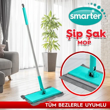 Smarter Şip Şak Mop Otomatik El Değmeden Tüm Bezlerle Uyumlu Temizlik Seti