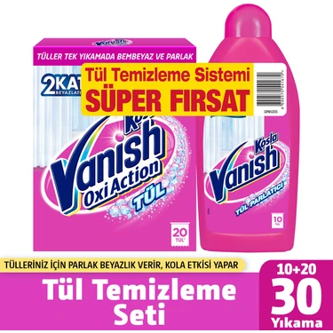 Vanish Tül Temizleyici Set ( Toz 400 gr + Parlatıcı 450 ml