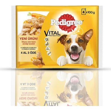 Pedigree Pouch Et Çeşitleri Yaş Köpek Maması 4'lü 100 Gr x 13