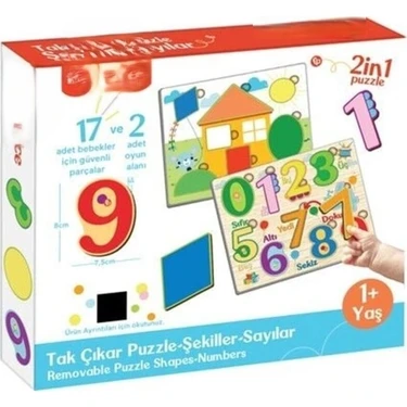 Uravas Store Mey Ithalat® FP2762 Tak Çikar Puzzle Şeki̇ller