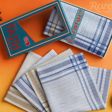 Rozet Tekstil Kutulu Kumaş Mendil 40X40 cm Düzine 12