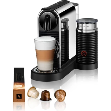 Nespresso D145 Citiz Platinum Kahve Makinesi ve Süt Köpürtücü