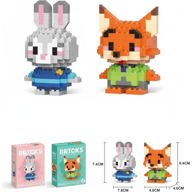C&On Design Nick ve Judy Zootopia 3D Yapboz