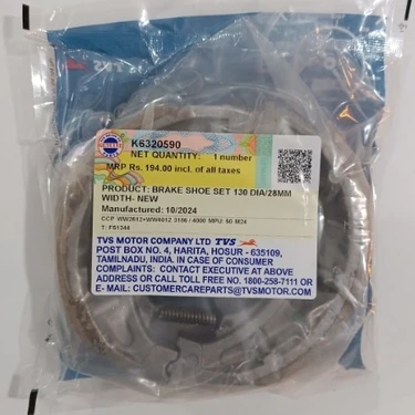 Tvs Arka Fren Balatası Orjinal 130 mm Raider 125 - Jüpiter 110 / 125 - Wego - Ntroq 125 - Apache