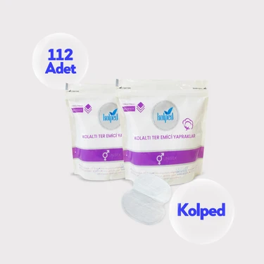 Kolped Koltuk Altı Ter Emici Ped 112 Adet (2 Paket) – Giysileri Ter Lekelerinden Koruyan Rahat
