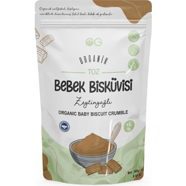 OG natural Organik Toz Bebek Bisküvisi 240 Gr +6