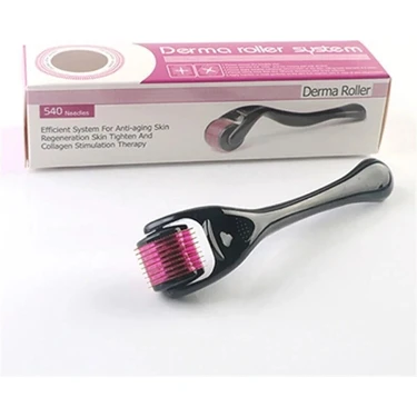 Dermaroller Titanyum Uçlu 540 İğneli Derma Roller 1 mm İğne Cilt Yüz Vücut Yenileme Masaj