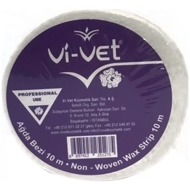 Vi-Vet Ağda Bezi Rulo 10 mt Profesyonel Kullanım İçin Özel Özellikli Non-Woven