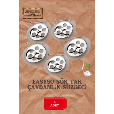 Eva 5 Adet Çaydanlık Içi Süzgeç Demlik Içi Çay