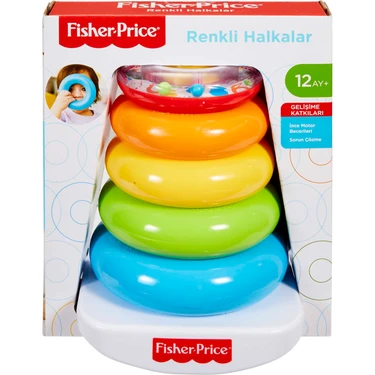 Fisher-Price Ekolojik Renkli Halkalar - Montessori Uyumlu, Plastik Kavrama ve Dizme Özellikli