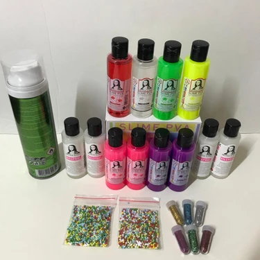 Südor Slime Yapma Seti Eğlenceli Aktivite 8 Adet Slime Jeli 4 Adet Sıvı Boraks Çocuklar