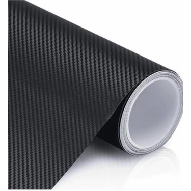 AutoFolyo Siyah Hava Kanallı Karbon Fiber Folyo 30 Cm-1 Metre Kaplama Folyosu Esnek Yapıya