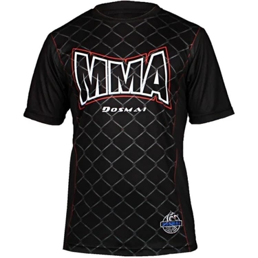Dosmai Dijital Baskılı Mma Fighter Bisiklet Yaka Spor T-shirt