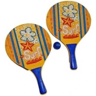 Beach Ball Tahta Raket - 3394 - Sarı