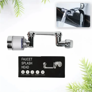 Aesco Filtreli Mutfak Banyo Musluk Başlığı 180 Derece Dönebilen Fonksiyonel Evrensel Büyük
