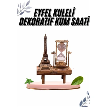 Aesco Paris Eyfel Kulesi Hediyelik Eyfel Retro Kum Saati Dekoratif Eşya -