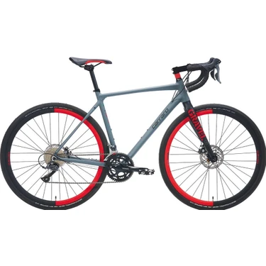 Carraro G0 Gravel Bisiklet Gri Kırmızı 50