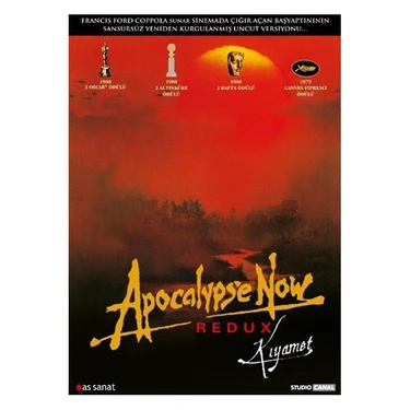 Apocalpyse Now Redux (Kıyamet) DVD Formatında 195 Dk Süreli Francis Ford Coppola'nın Ödüllü