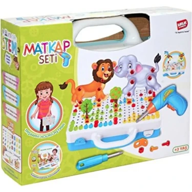 Birlik Oyuncak Eğitici Matkap Seti Hayvanlar 3D STEM Renkli 5 - 7 Yaş İçin Tamir & İnşaat