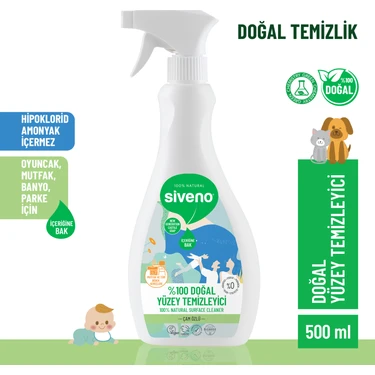 Siveno %100 Doğal Yüzey Temizleyici Bitkisel Leke Çıkarıcı Arındırıcı Mermer Fayans Ahşap Yüzeyler