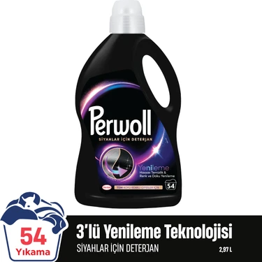 Perwoll Siyahlar & Koyu Renkliler Hassas Bakım  Sıvı Çamaşır Deterjanı 2970 ml (54