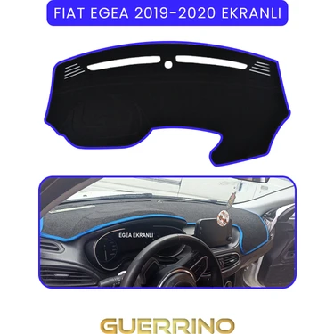 Fıat Egea 2019-2024 Modellerine Uygun Ekranlıtorpido Koruma Halısı Mavi