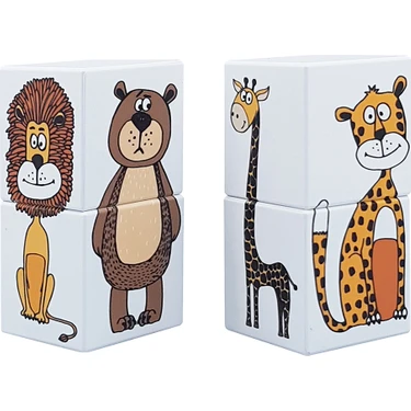 Küpss Manyetik Puzzle Hayvanlar İki Parçalı -4