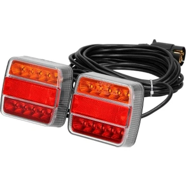 Agus Mıknatıslı LED Römork Stop Lambası Seti 7 Pin Soketli