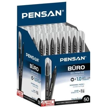 Pensan 2270 Büro Tükenmez Kalem Siyah 50'li