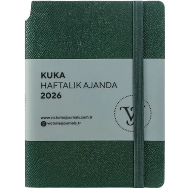 Victoria's Journals Kuka 2026 Haftalık Ajanda A6 (9x14 cm) Esnek Kapak Ivory