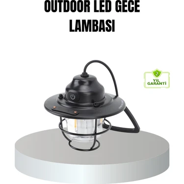 MidasTech Retro Kamp Lambası Su Geçirmez Taşınabilir Gece Işığı Uzun Pil Ömürlü