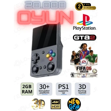 MiraLive El Atarisi 3.5 Ultrahd Ekran Gamepad Retro Atari Psp/ps1/neogeo Fıfa Gta 20.000 Games Oyun