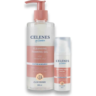 Celenes By Sweden Celenes Cloudberry Yüz Temizleme ve Bakım Seti Ikisi Bir Arada Kuru ve Hassas