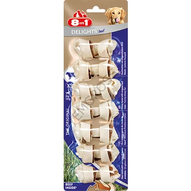 8in1 Delights Bones Biftekli Köpekler İçin Ağız Bakım Kemiği